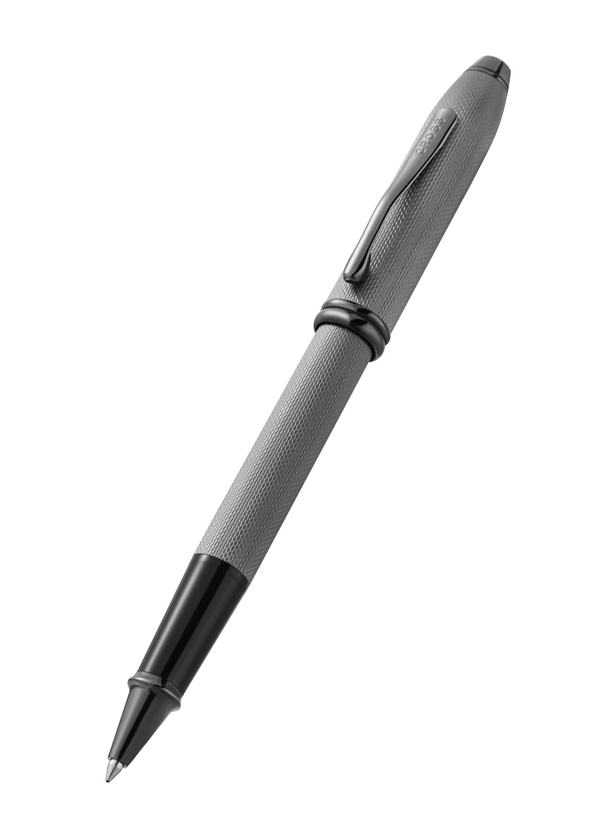 Townsend® Polished Slate Gray Engraved Diamond Pattern with Slate Gray PVD Appointments Selectip® Rollerball Pen