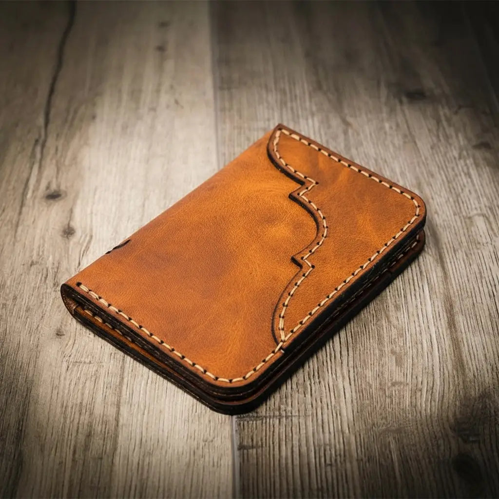 Western Vertical Wallet - Chestnut Brown