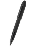 Peerless™ Polished Black PVD Engraved Diamond Pattern with Black PVD Appointments and Swarovski Crystal Rollerball Pen