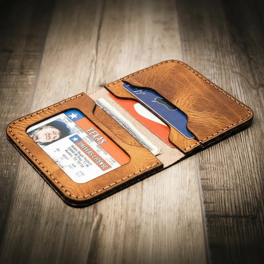 The Georgetown Minimalist Wallet in Saddle Tan