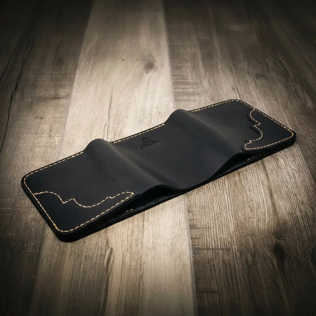 Western Trifold Wallet - Black