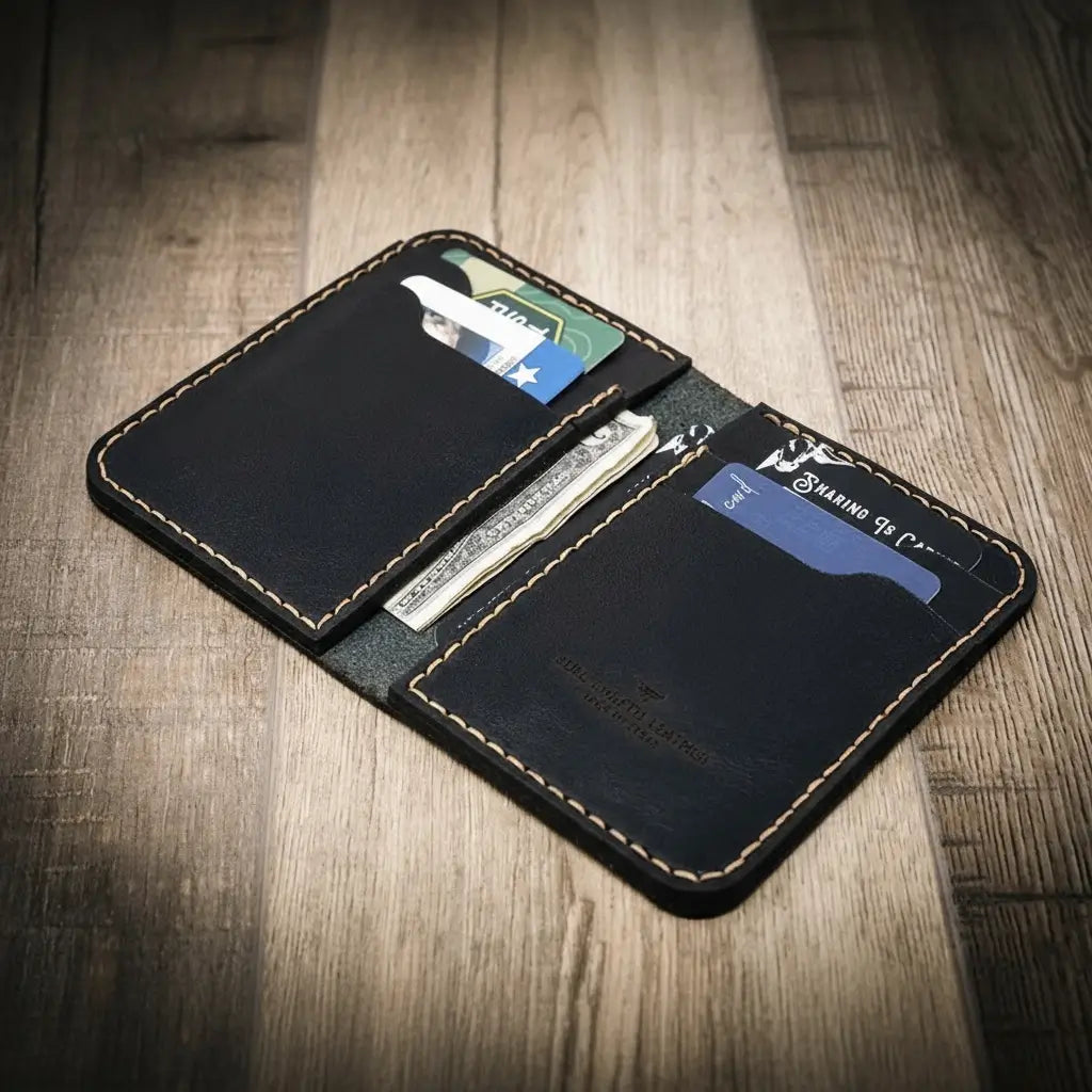 Western Vertical Wallet - Black