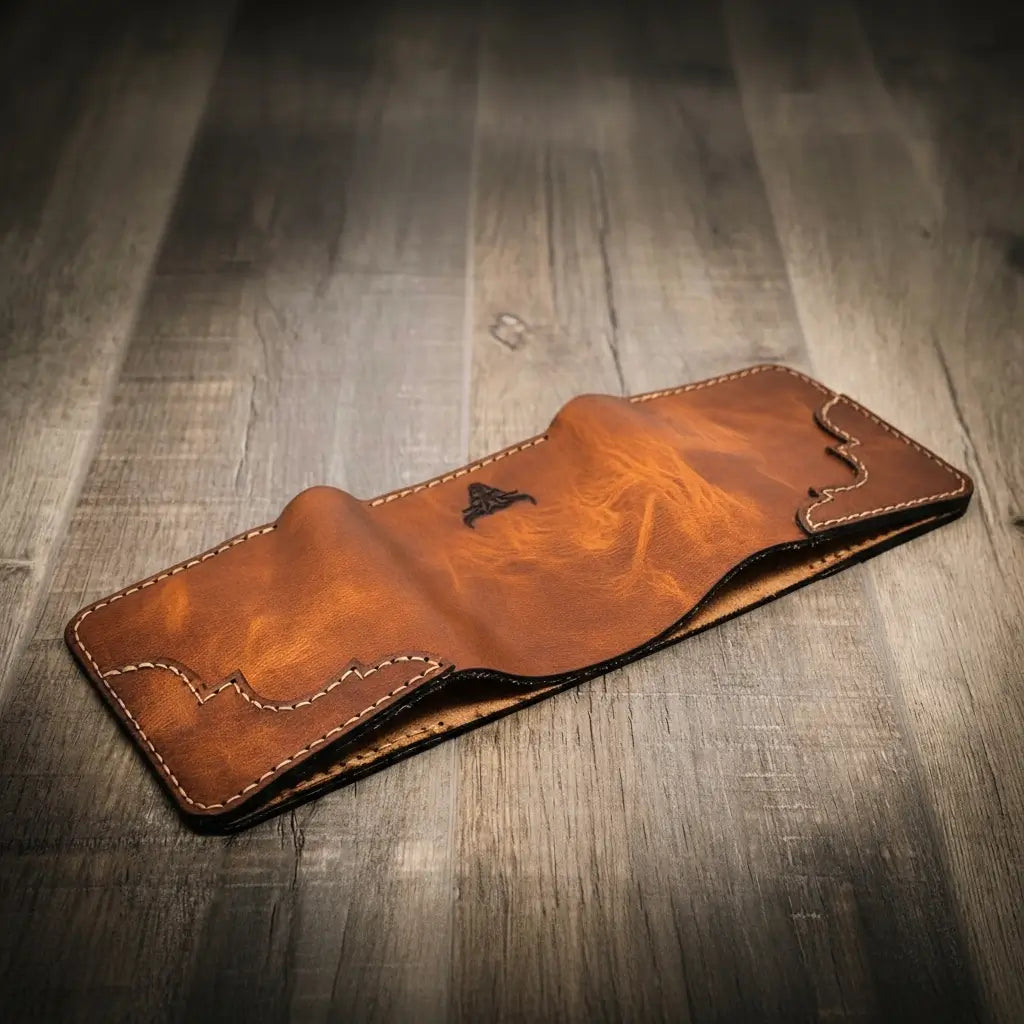 Western Trifold Wallet - Chestnut Brown