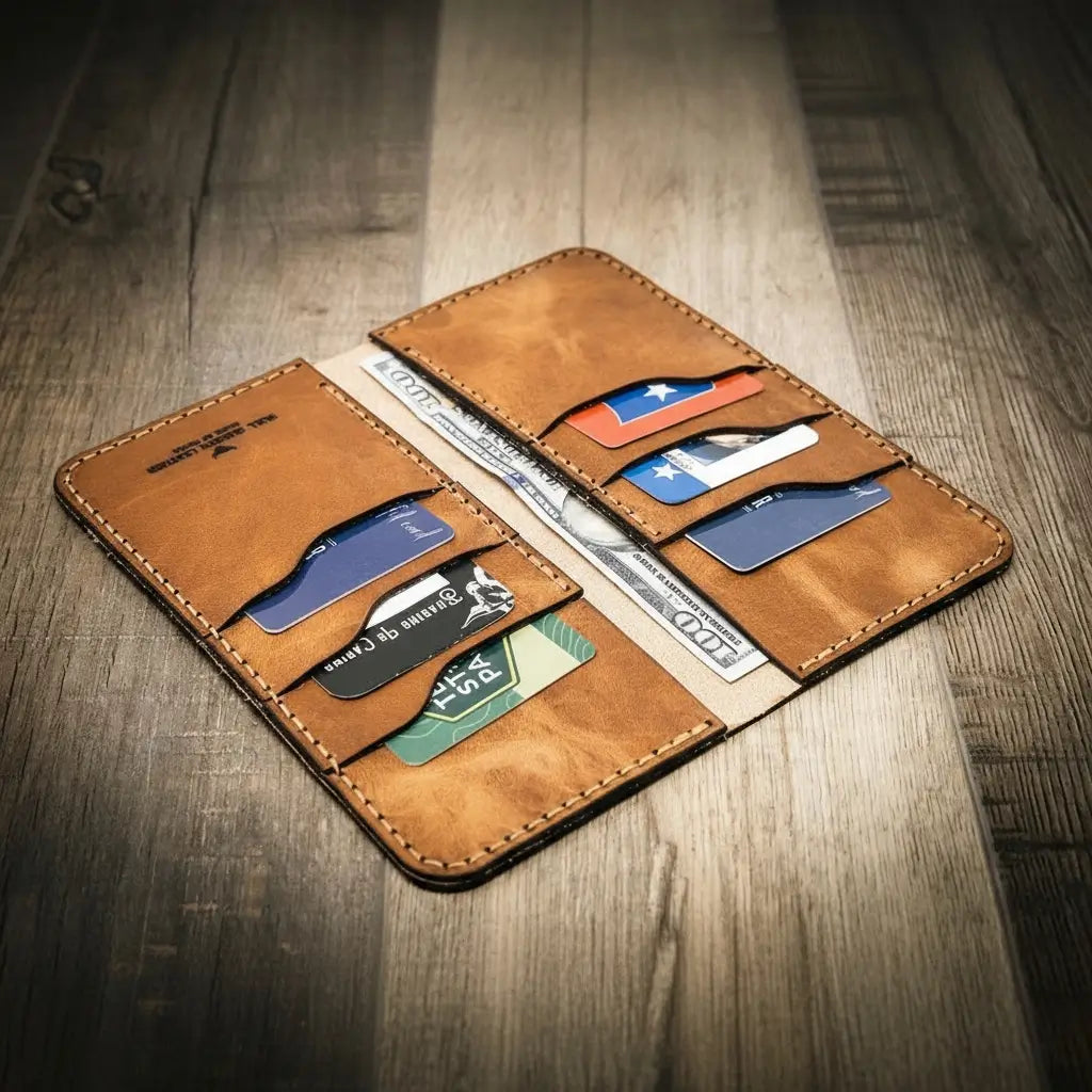 The Houstonian Long Wallet - Saddle Tan