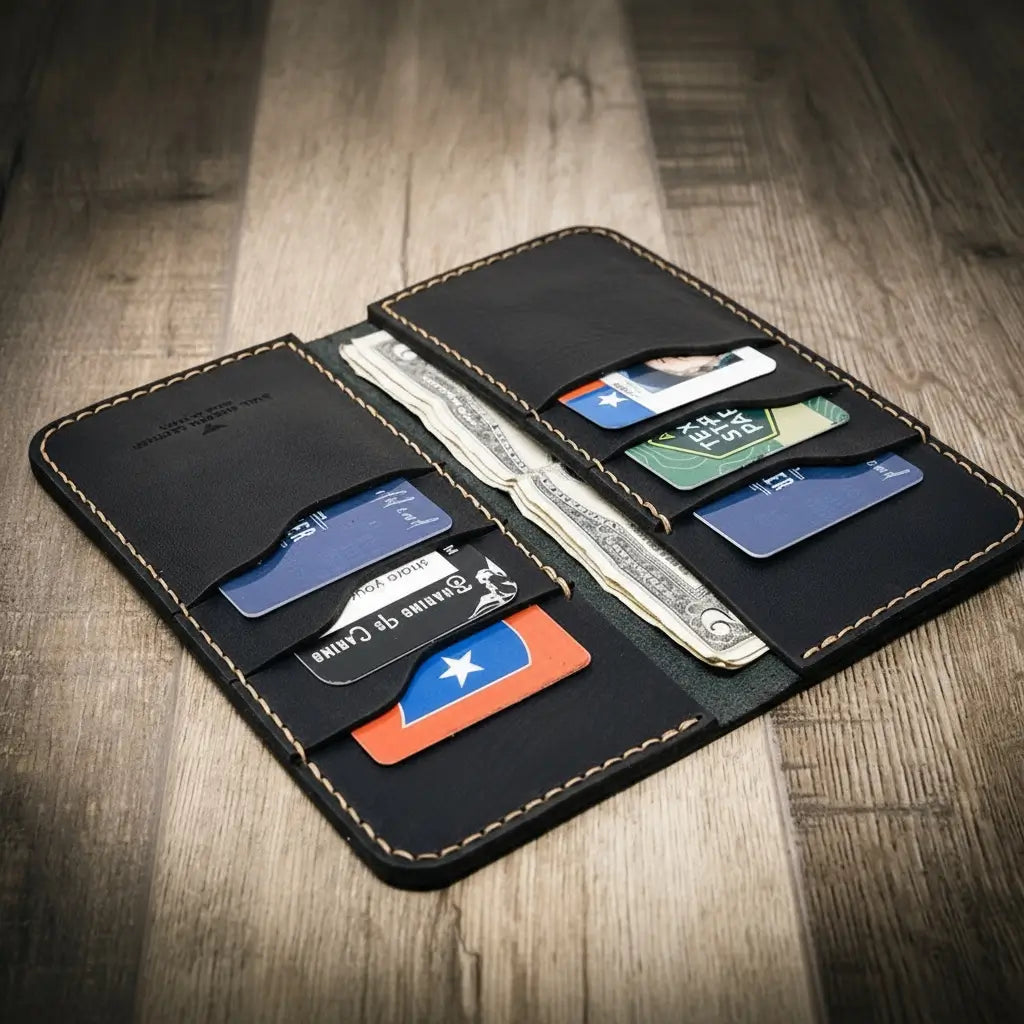 Western Long Wallet - Black