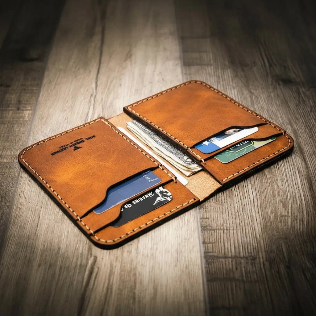 Western Vertical Wallet - Chestnut Brown