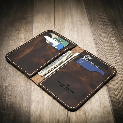 Western Vertical Wallet - Walnut Brown