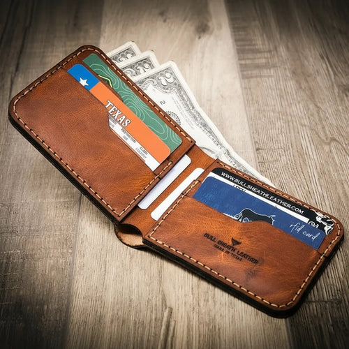 Western Bifold Wallet -  Chestnut Brown