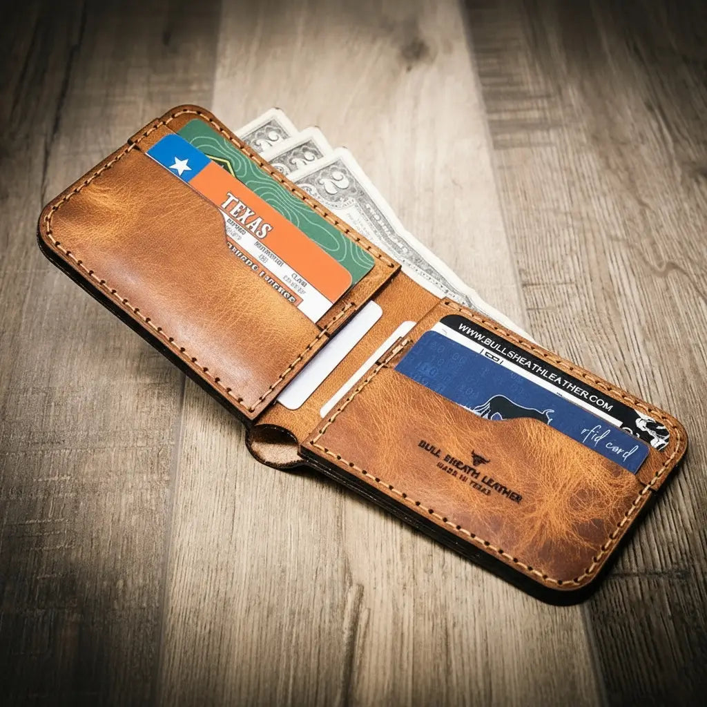 Western Bifold Wallet - Saddle Tan