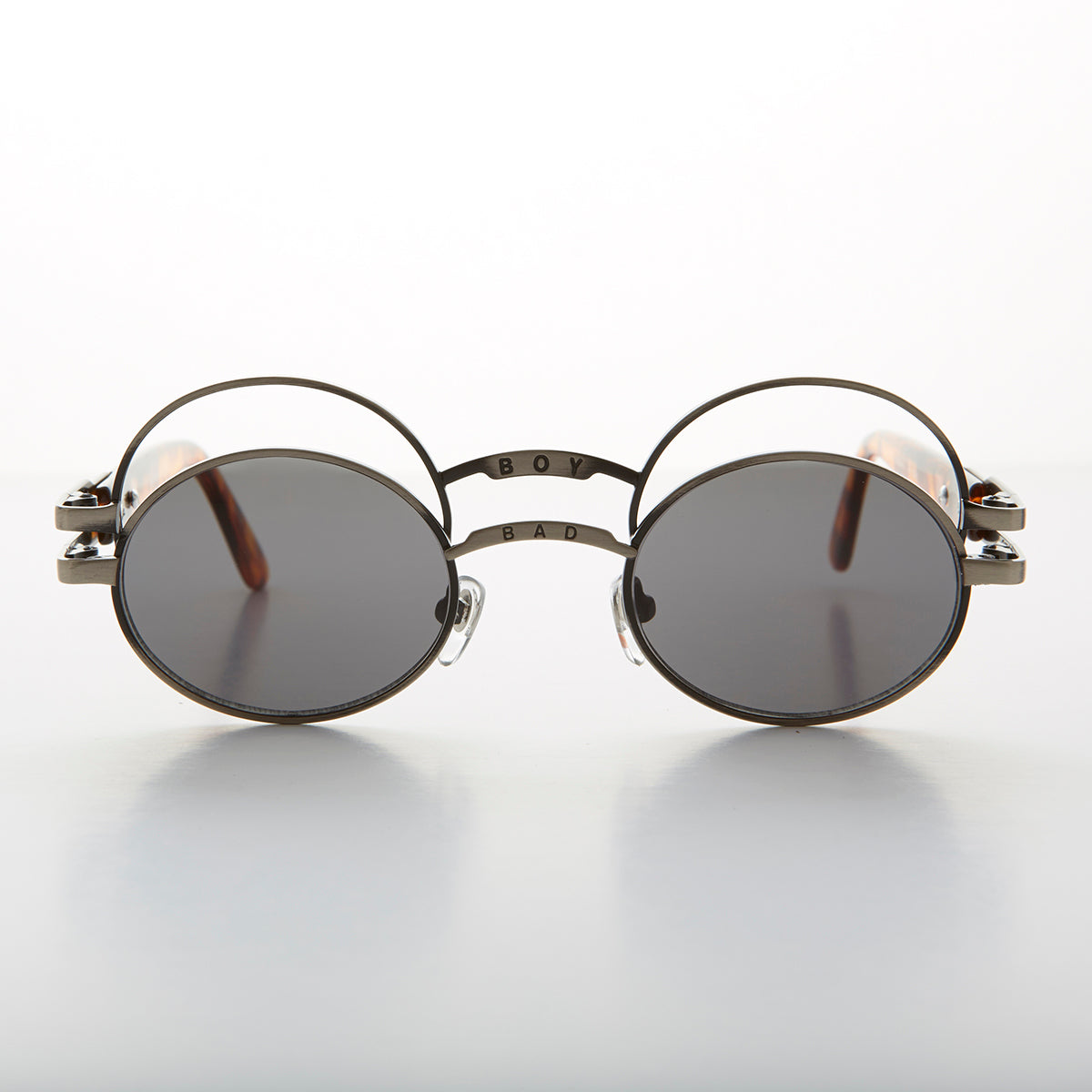 Futuristic Oval Sunglass with Double Eyelid - Ace