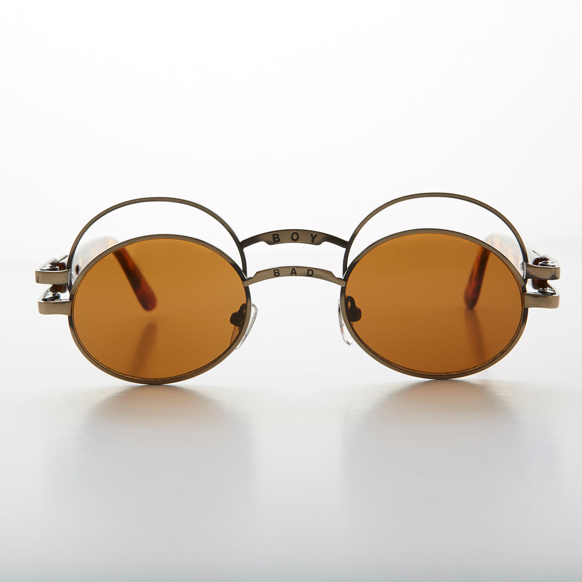 Futuristic Oval Sunglass with Double Eyelid - Ace