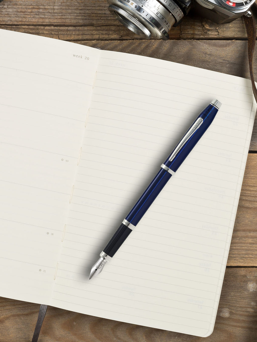 Century® II Translucent Blue Lacquer Fine Nib Fountain Pen