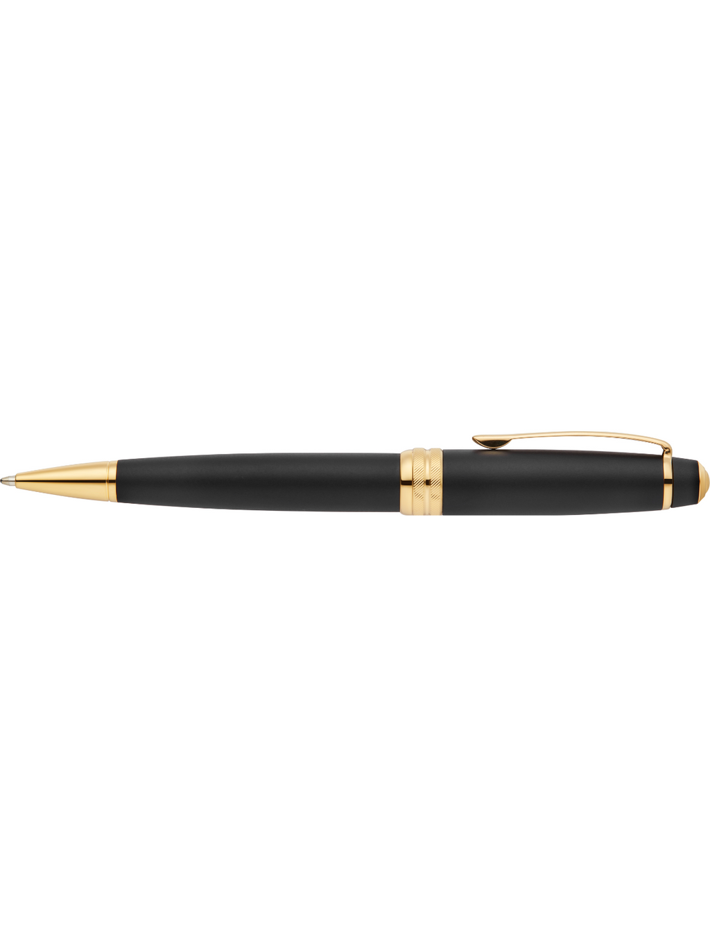 Bailey Matte Black Lacquer with 23KT Gold PVD Ballpoint Pen