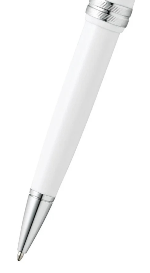 Bailey Light™ Polished White Resin Ballpoint Pen