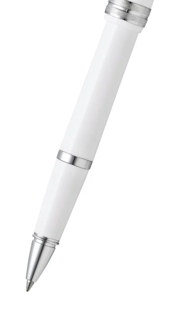 Bailey Light™ Polished White Resin Rollerball Pen