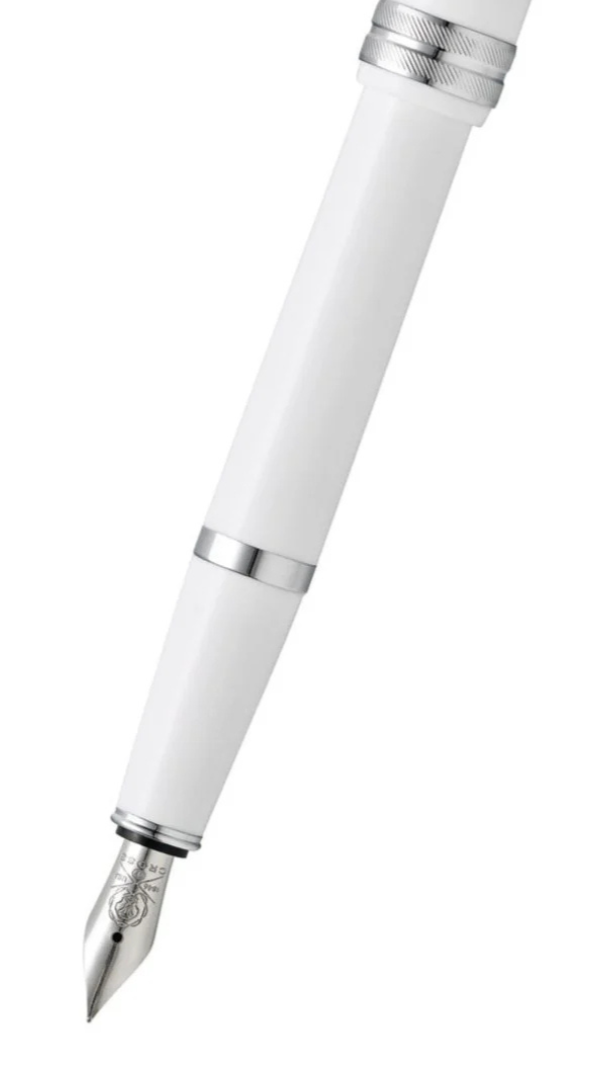 Bailey Light™ Polished White Resin Extra-Fine Nib Fountain Pen