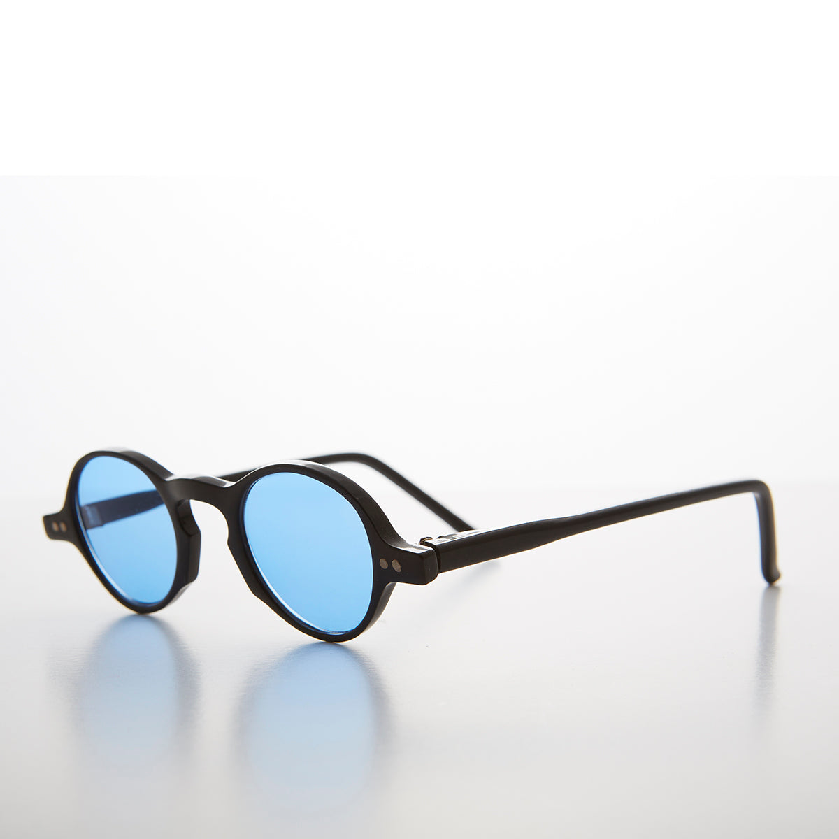 Small Spectacle Sunglass with Color Tinted Lens - Augie
