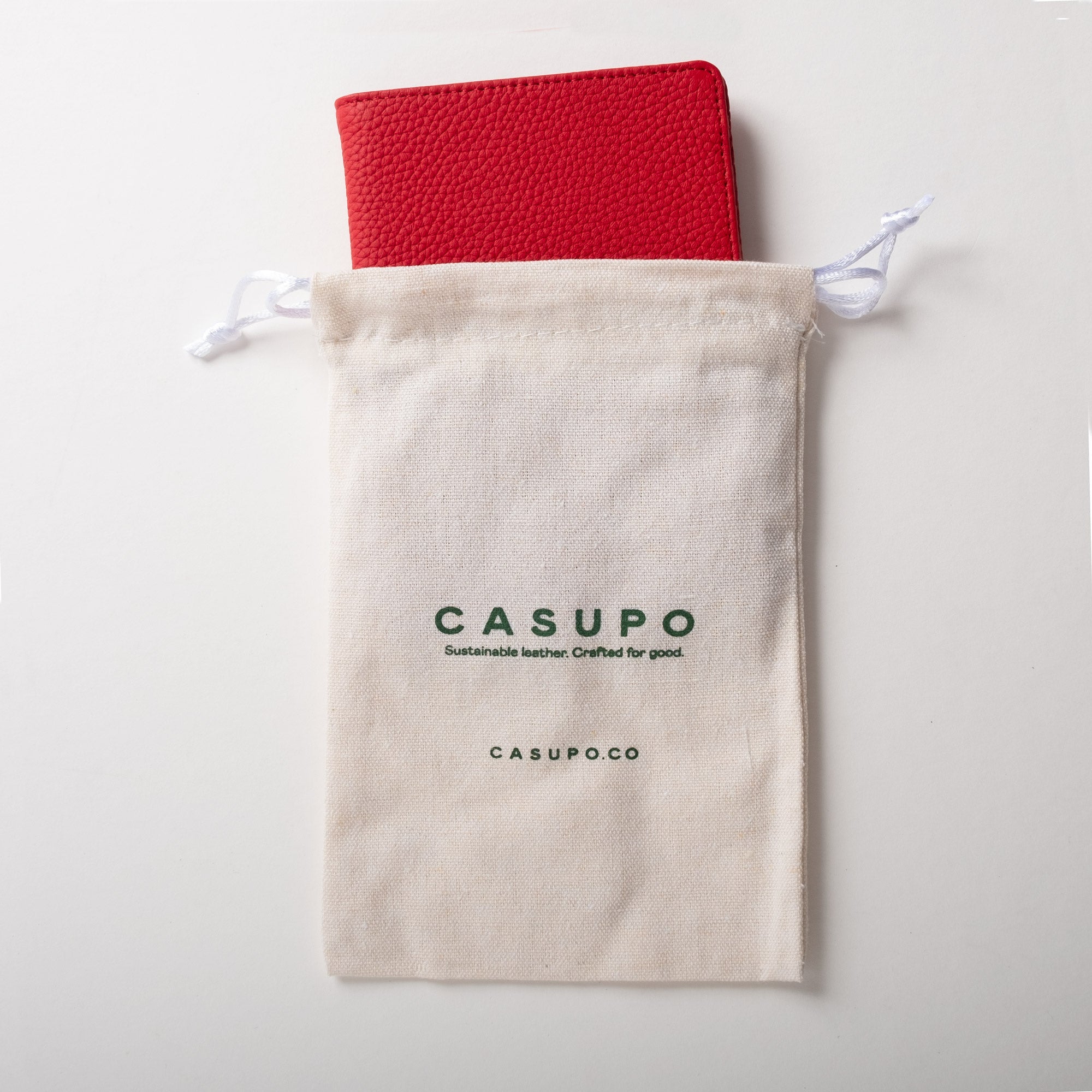 Leather Passport Wallet with RFID - Green