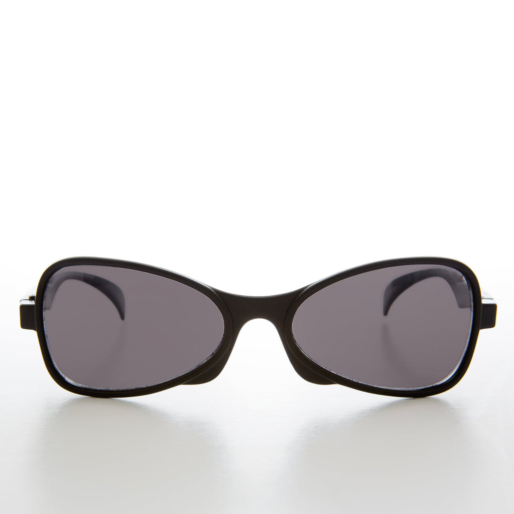 Black Angular Futuristic Style Vintage Sunglasses - Fink