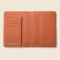 Leather Passport Wallet with RFID - Tan