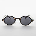 Small Oval Vintage Sunglass with Gold Studs - Harley