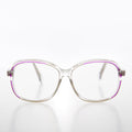 Clear Women's Retro Reading Glasses with Color Accents - Kara