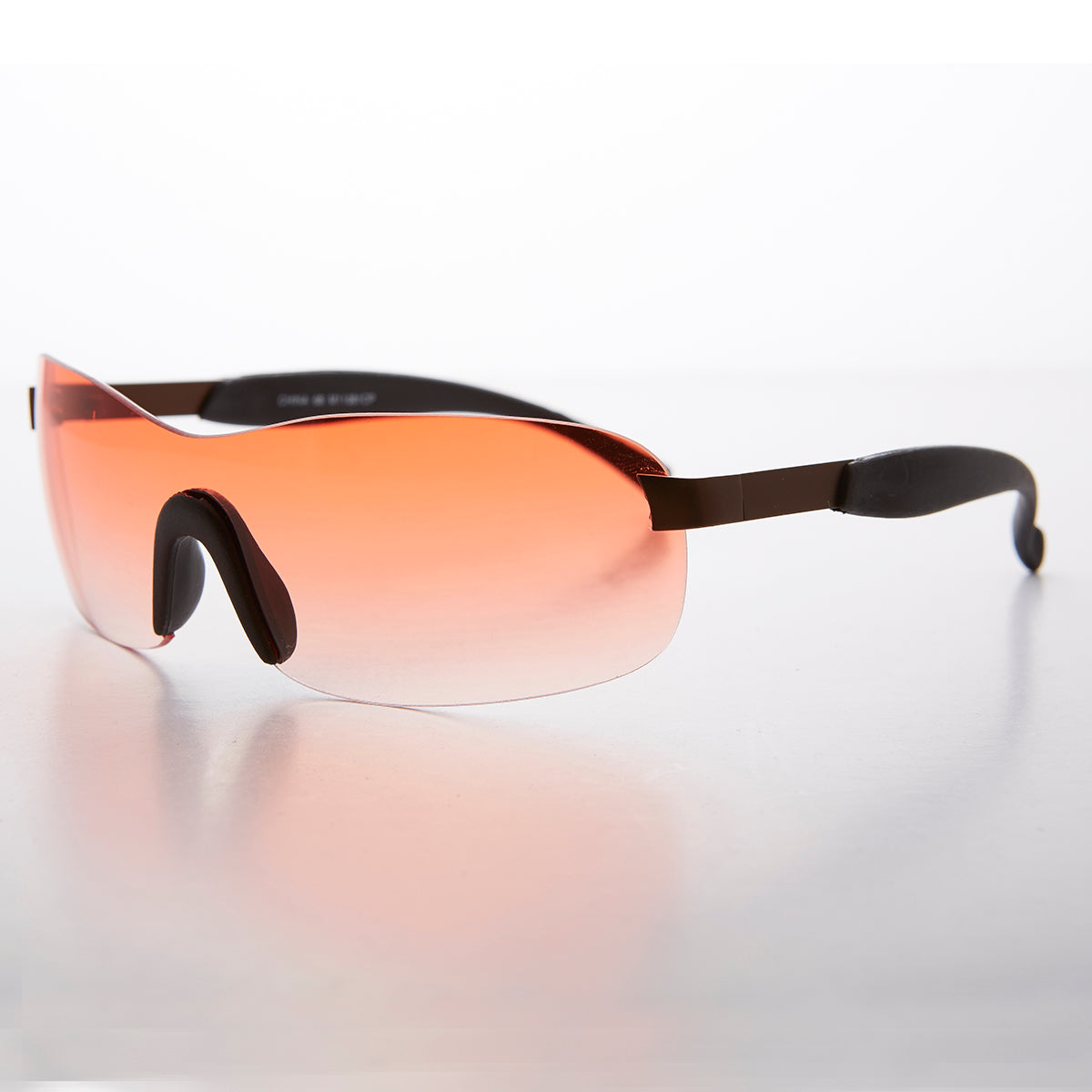 Y2K Wrap Shield Rimless Vintage Sunglass - Lance