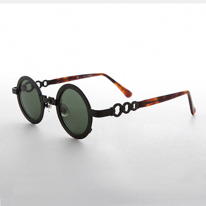 Round Vintage Sunglass with Chain Bridge - Link