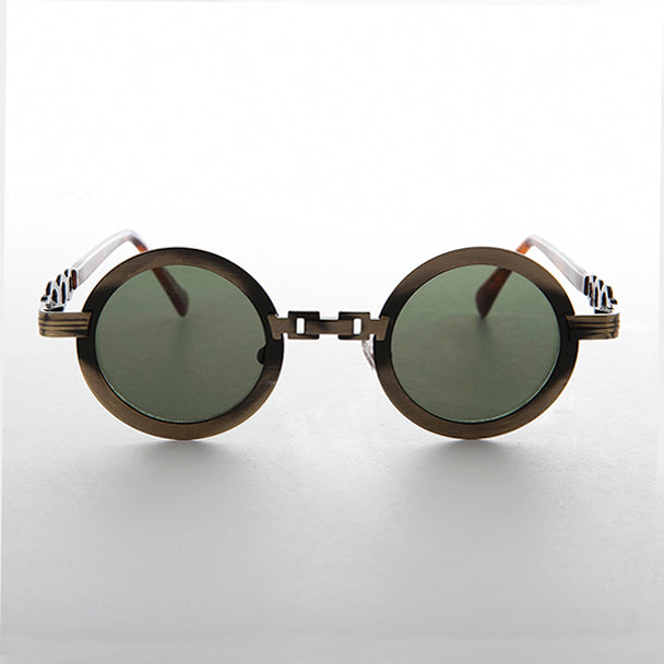 Round Vintage Sunglass with Chain Bridge - Link