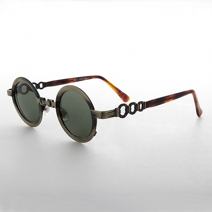 Round Vintage Sunglass with Chain Bridge - Link