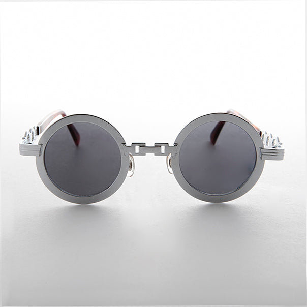 Round Vintage Sunglass with Chain Bridge - Link