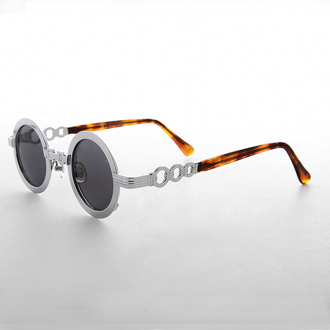 Round Vintage Sunglass with Chain Bridge - Link
