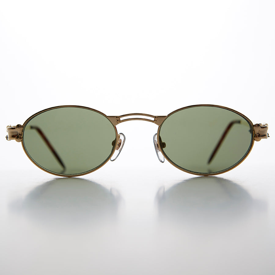 Goth Steampunk Victorian Oval Vintage Sunglass - Maxwell