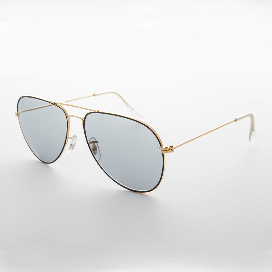 Vintage Aviator Sunglass Glass Photochromic Lens - Merlin 2