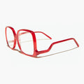 Red Oversized Reader or Bifocal Glasses - Mia