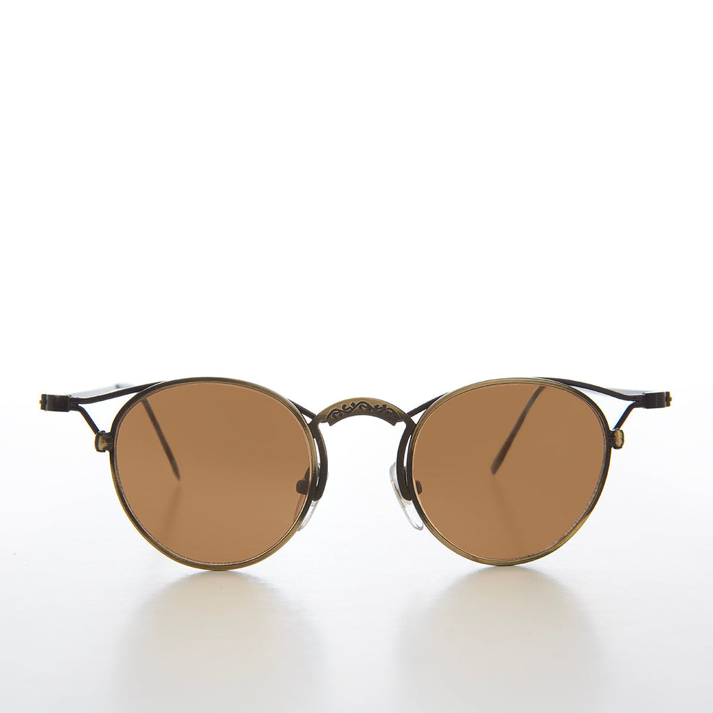 Small Round Elaborate Vintage Sunglasses - Nicky