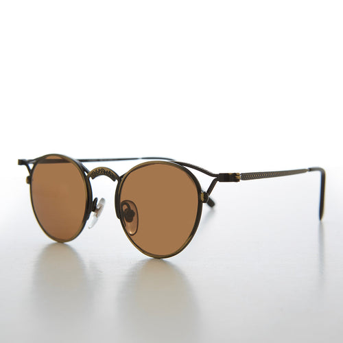 Small Round Elaborate Vintage Sunglasses - Nicky