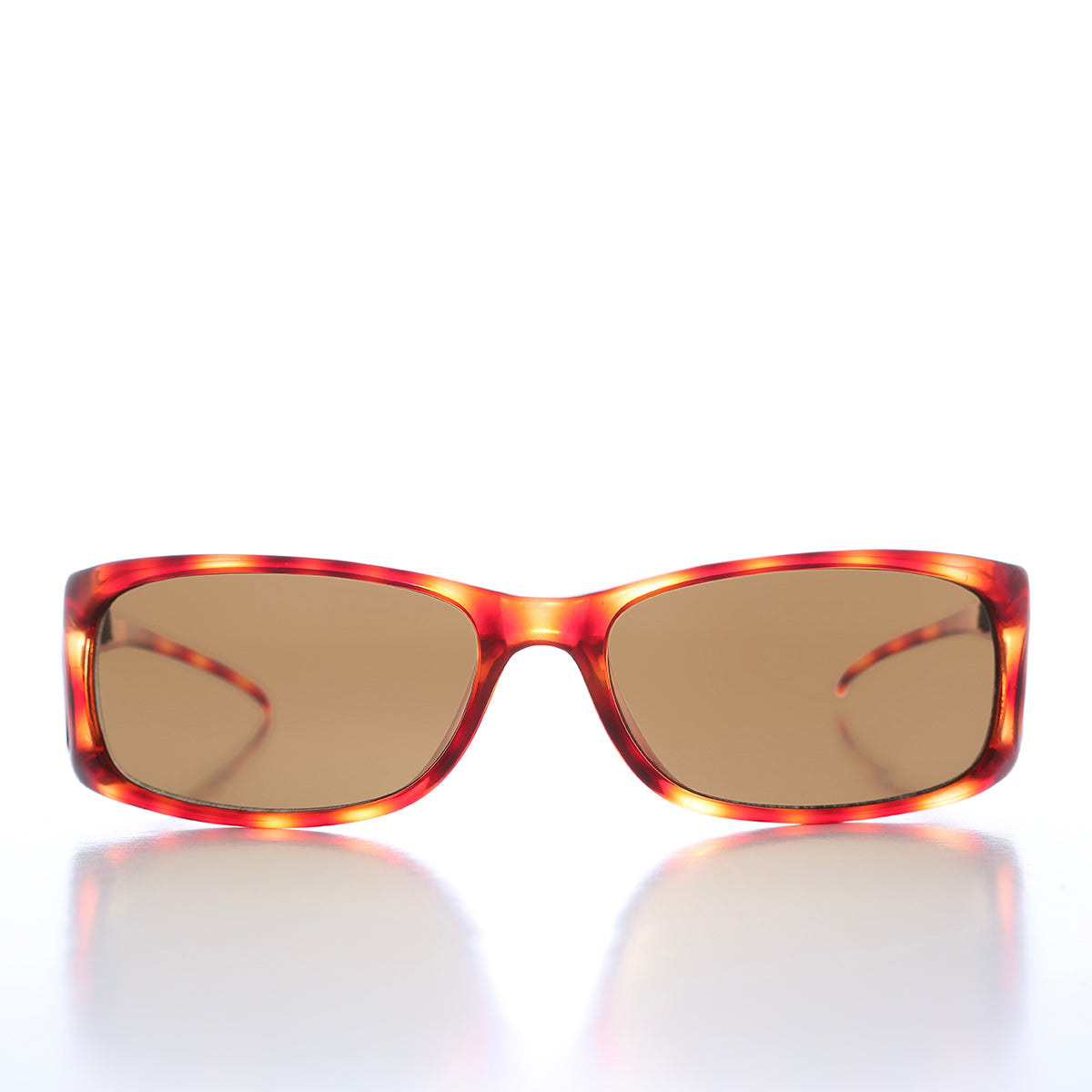 90s Sleek Wrap Sunglasses with Side Shields - Olympic