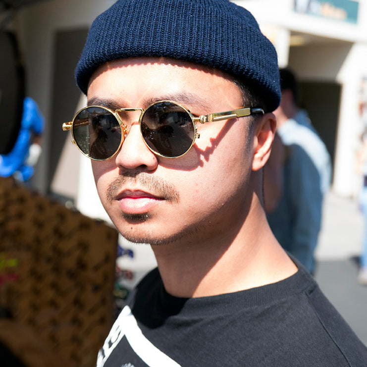 Round Silver Goth Steampunk Sunglass - Ivan 1