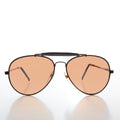 Classic Brow Bar Metal Aviator Sunglass - Polk