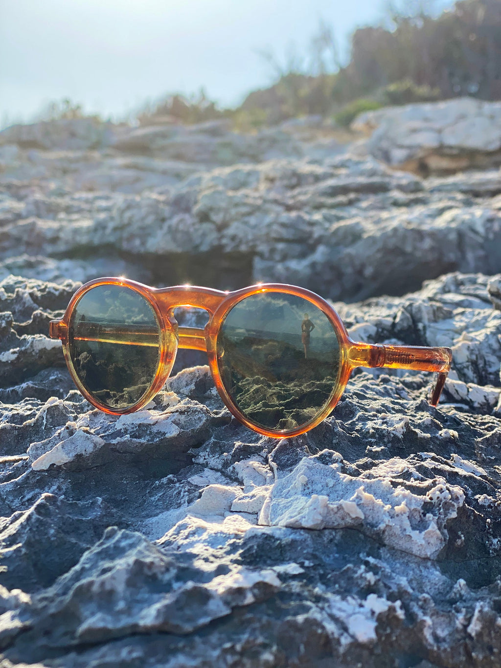 Round Retro Sunglass with Polarized Lens - Miami