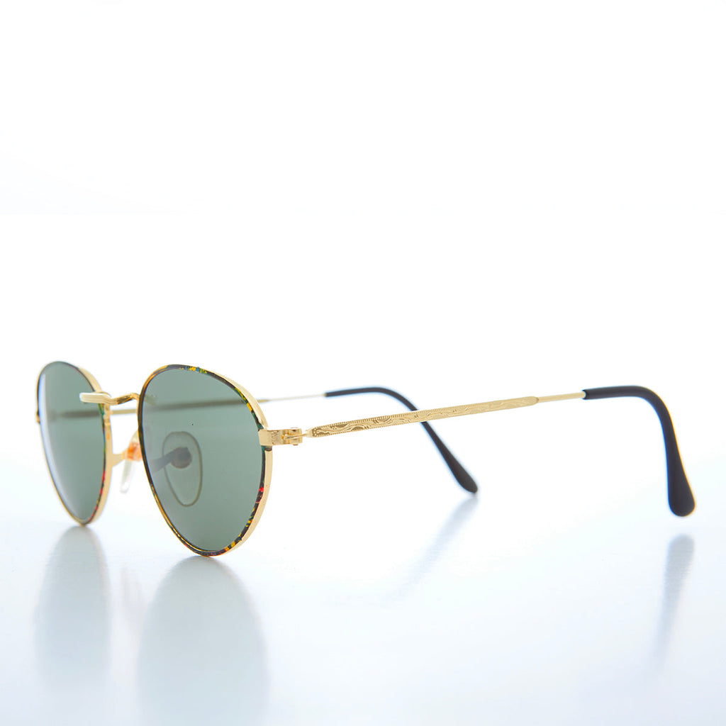Oval Gold Vintage Sunglasses - Reggie