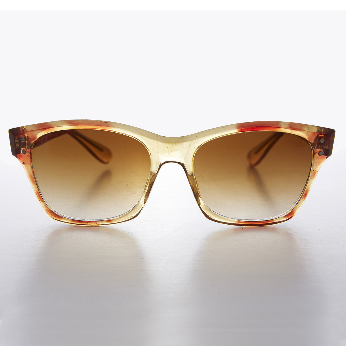 Gold Tortoiseshell Classic Square Vintage Sunglass - Rex