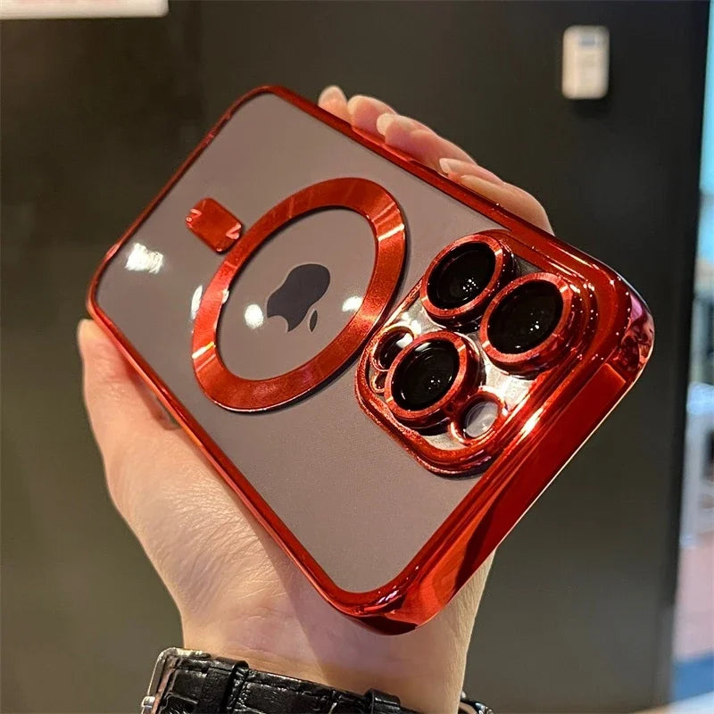 Luxury Transparent Magsafe Wireless Charging Phone Case