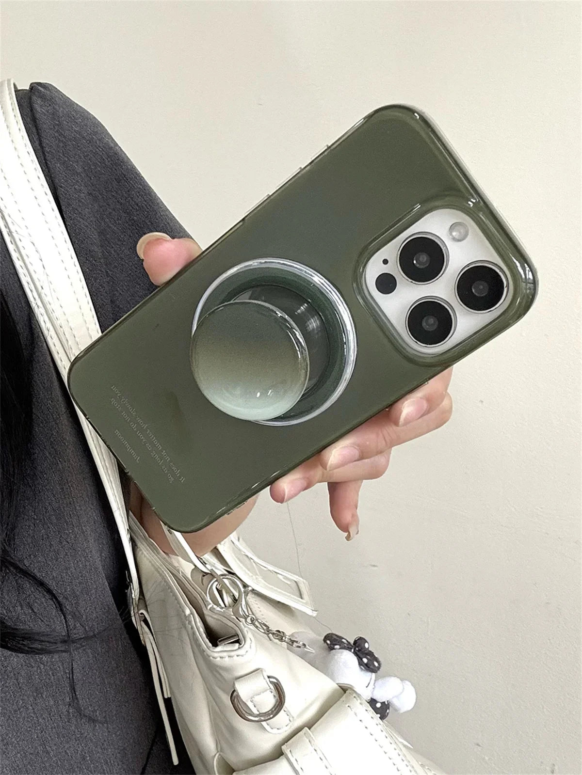 Simple Green Color Magnetic Phone Case For iPhone