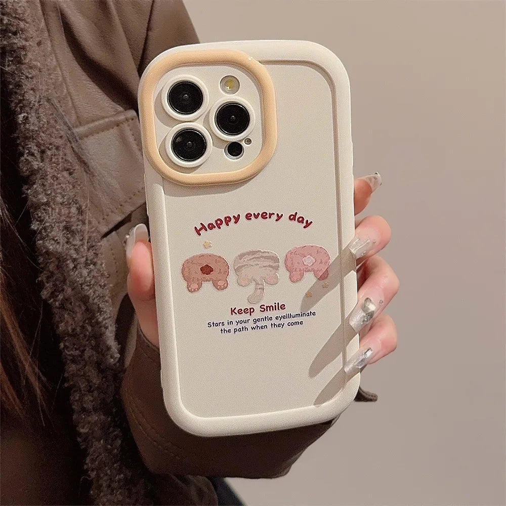 Cute Cartoon Phone Case With Bear Pendant For iPhone