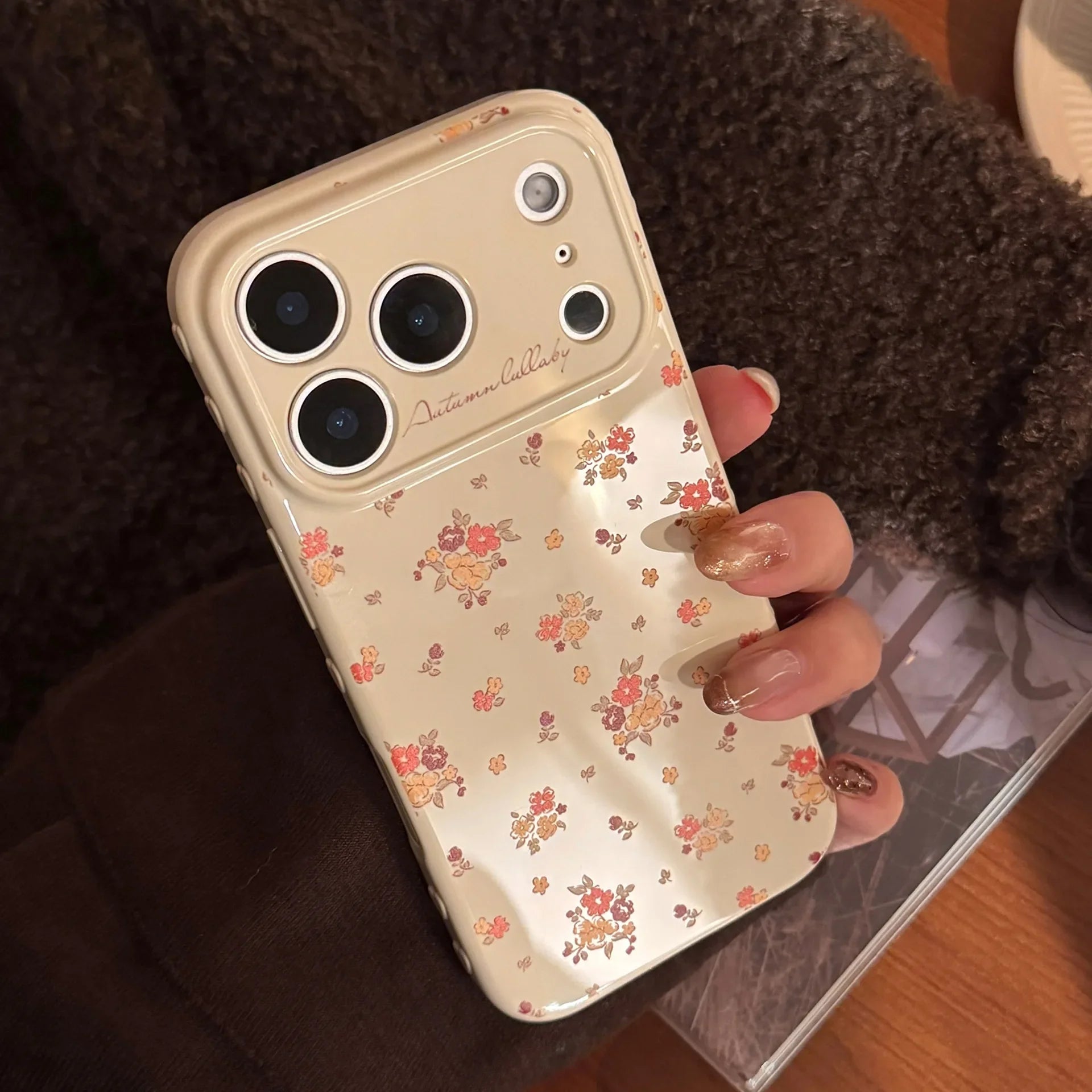 Korean Full Screen Flowers Pattern Soft Phone Case For iPhone