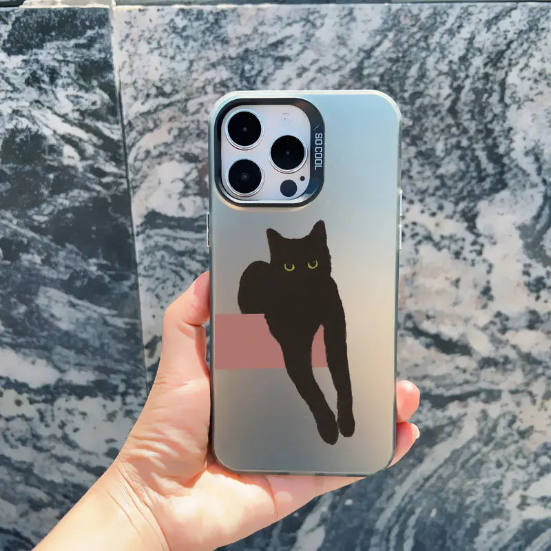 Naughty Kitten Funny Cat Art Phone Case For iPhone