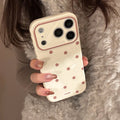 Korean Full Screen Polka Dots Soft Phone Case For iPhone