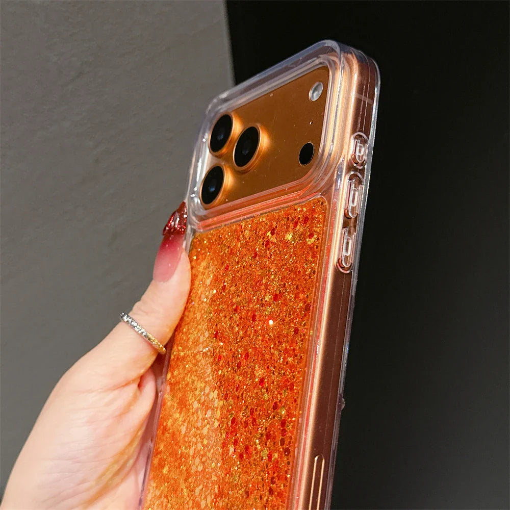 Luxury Bling Glitter Sequin Clear Phone Case For iPhone
